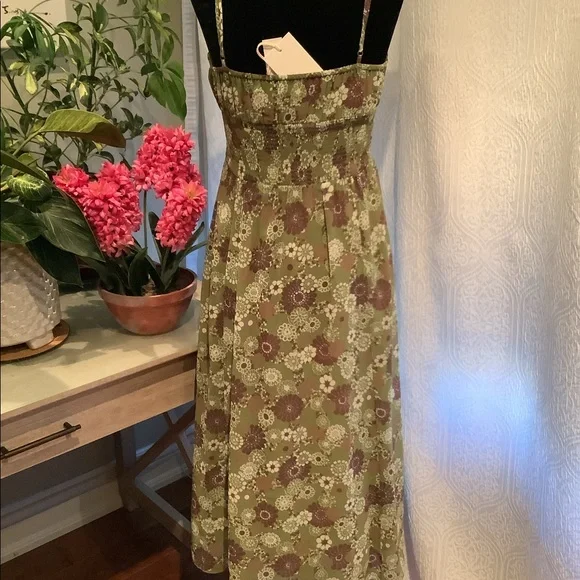 ARITZIA Wilfred Genoa GREEN Midi Dress - Picture 4 of 4